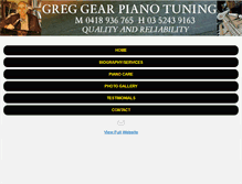 Tablet Screenshot of greggearpianotuning.com.au